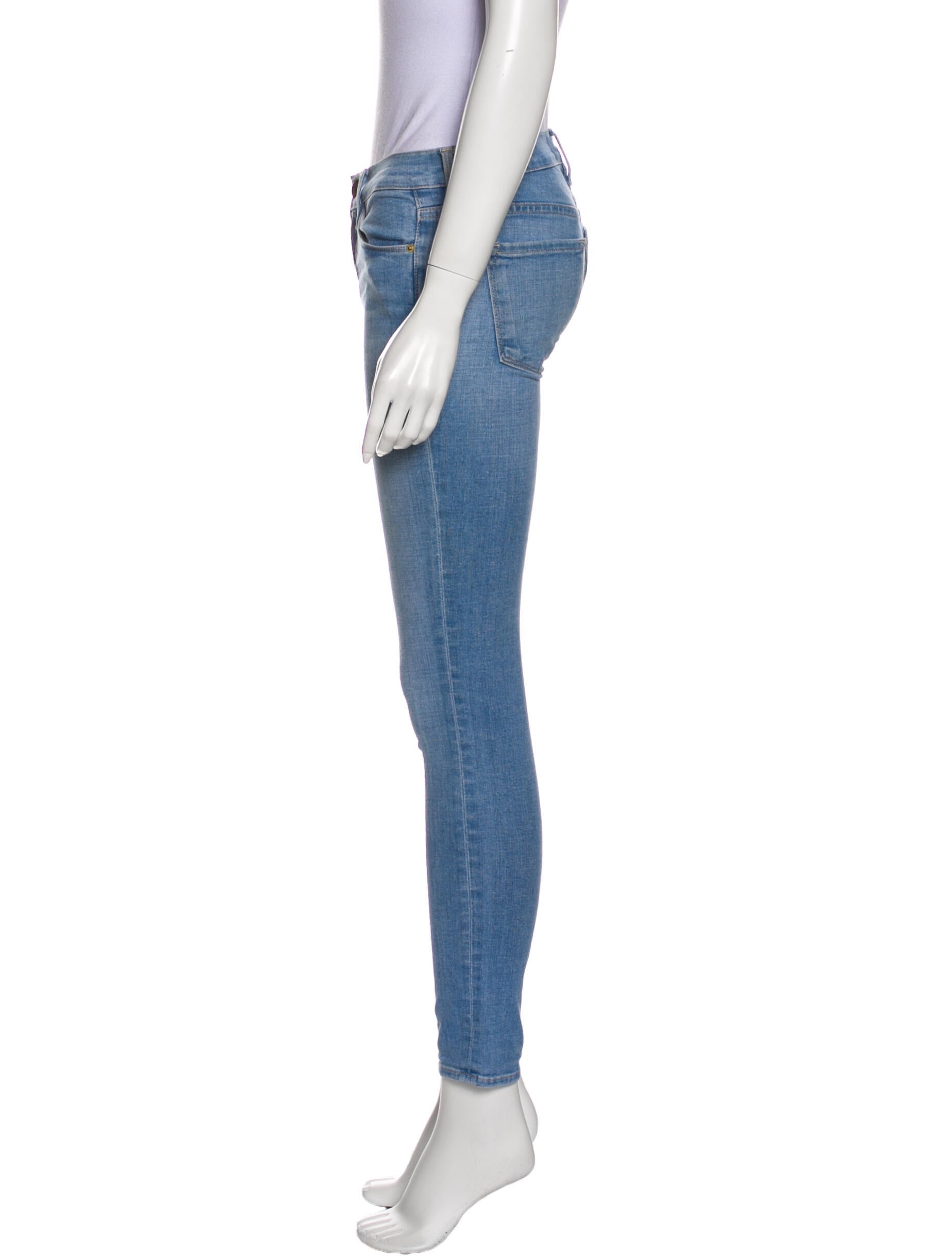FRAME Low-Rise Skinny Leg Jeans