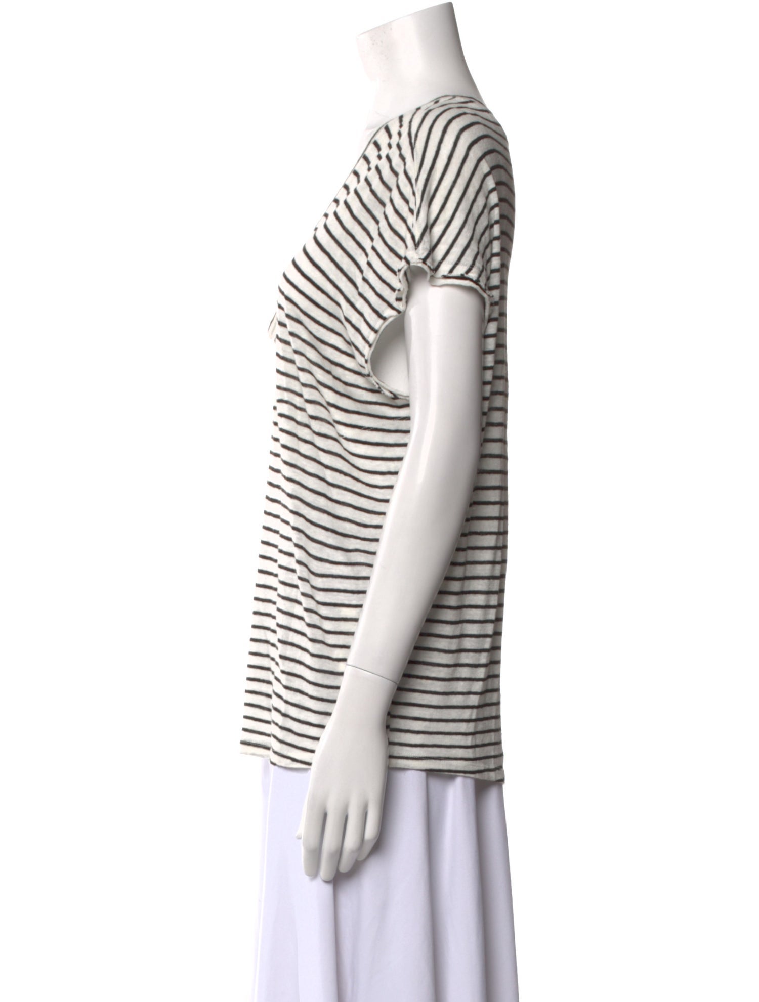 FRAME Striped Scoop Neck Sweater