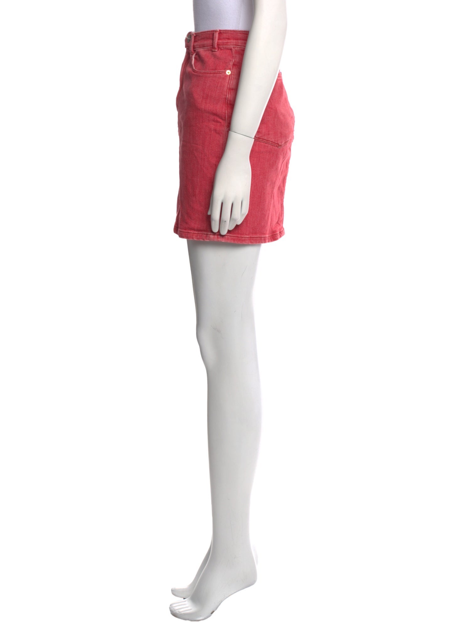 FRAME Raw-Edge Trim Mini Skirt