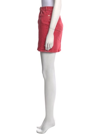 FRAME Raw-Edge Trim Mini Skirt