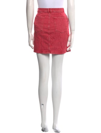 FRAME Raw-Edge Trim Mini Skirt