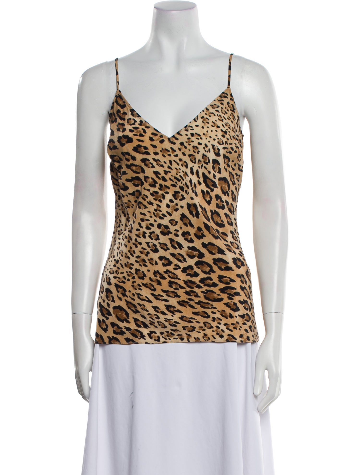 FRAME Animal Print V-Neck Top