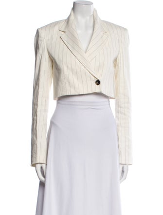 FRAME Linen Striped Blazer