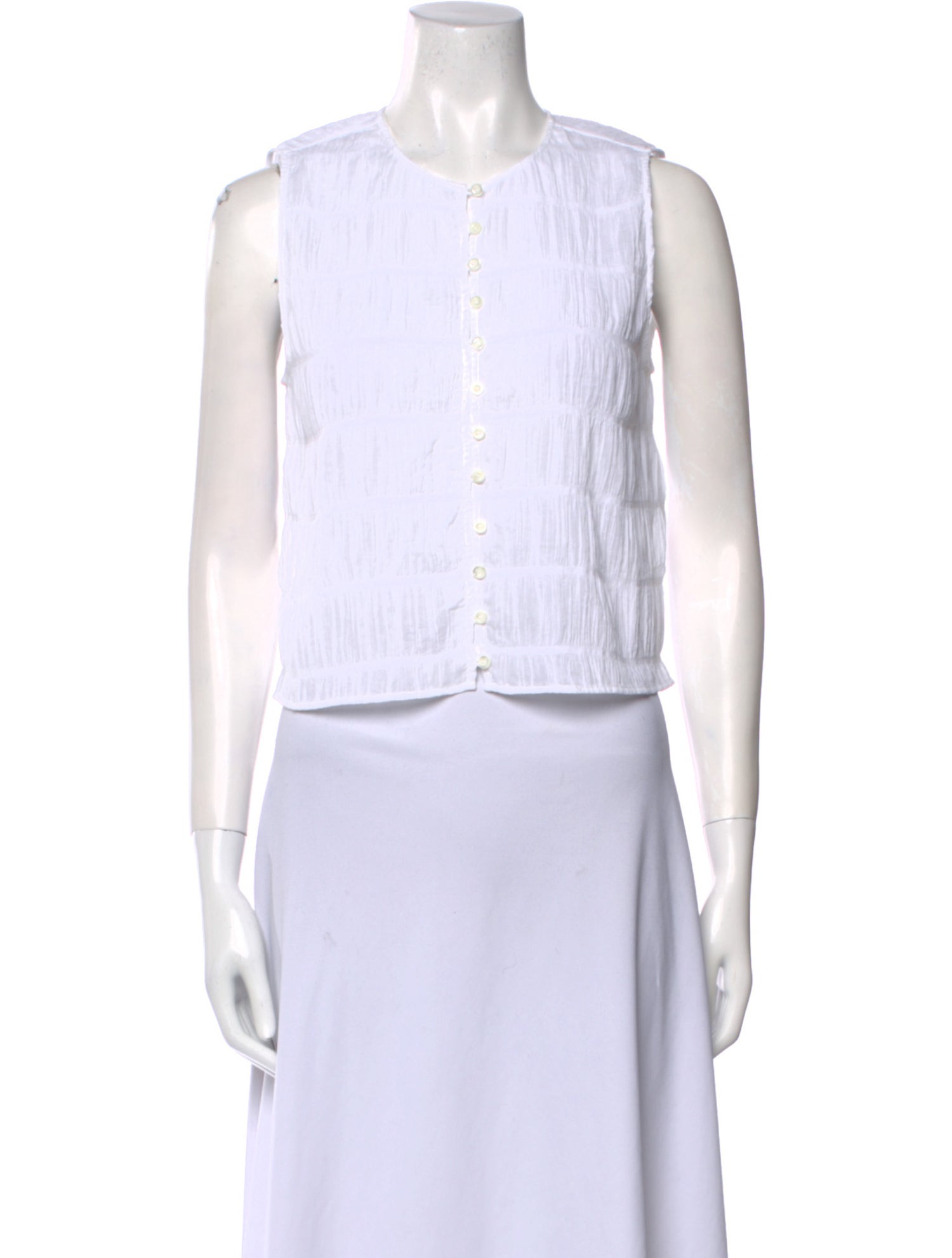 FRAME Crew Neck Sleeveless Crop Top w/ Tags