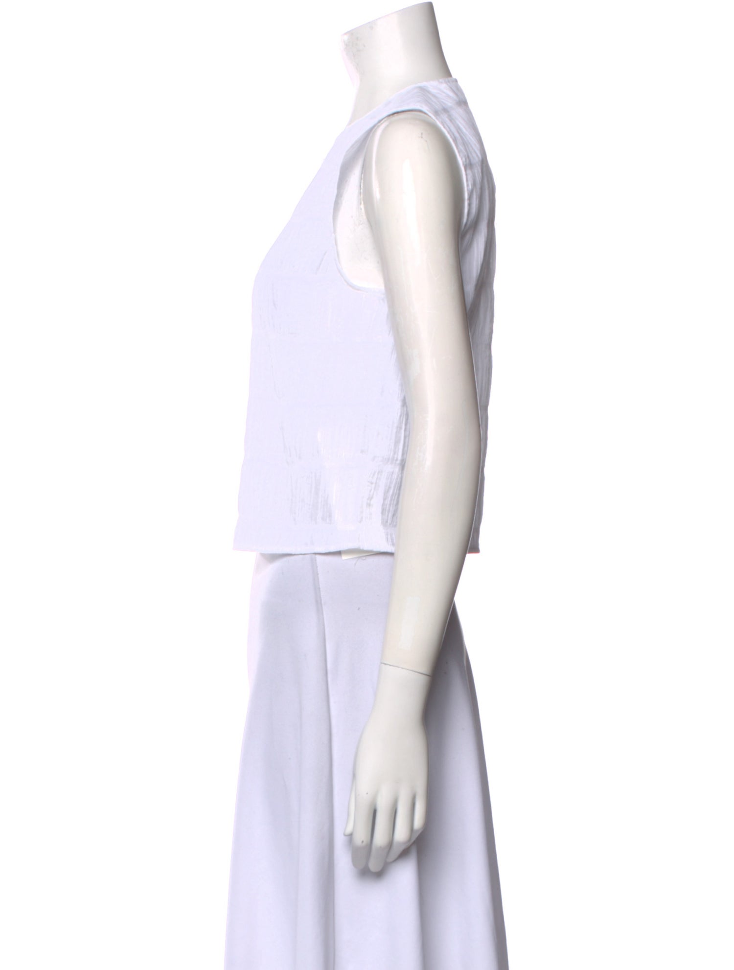 FRAME Crew Neck Sleeveless Crop Top w/ Tags