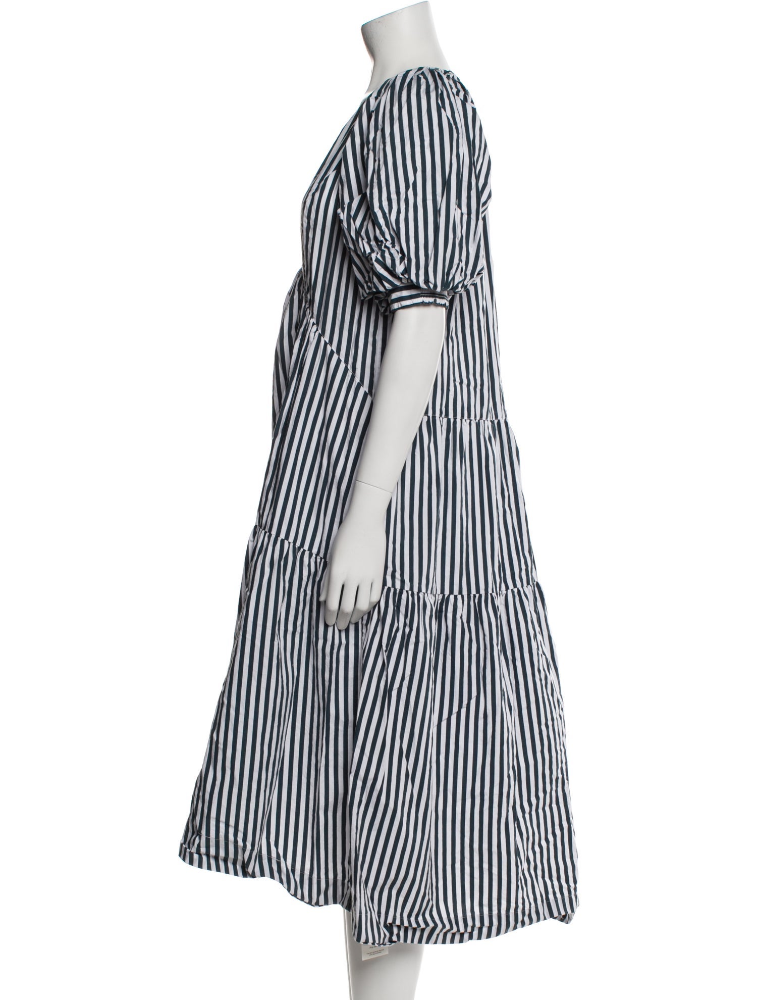 FRAME Striped Long Dress