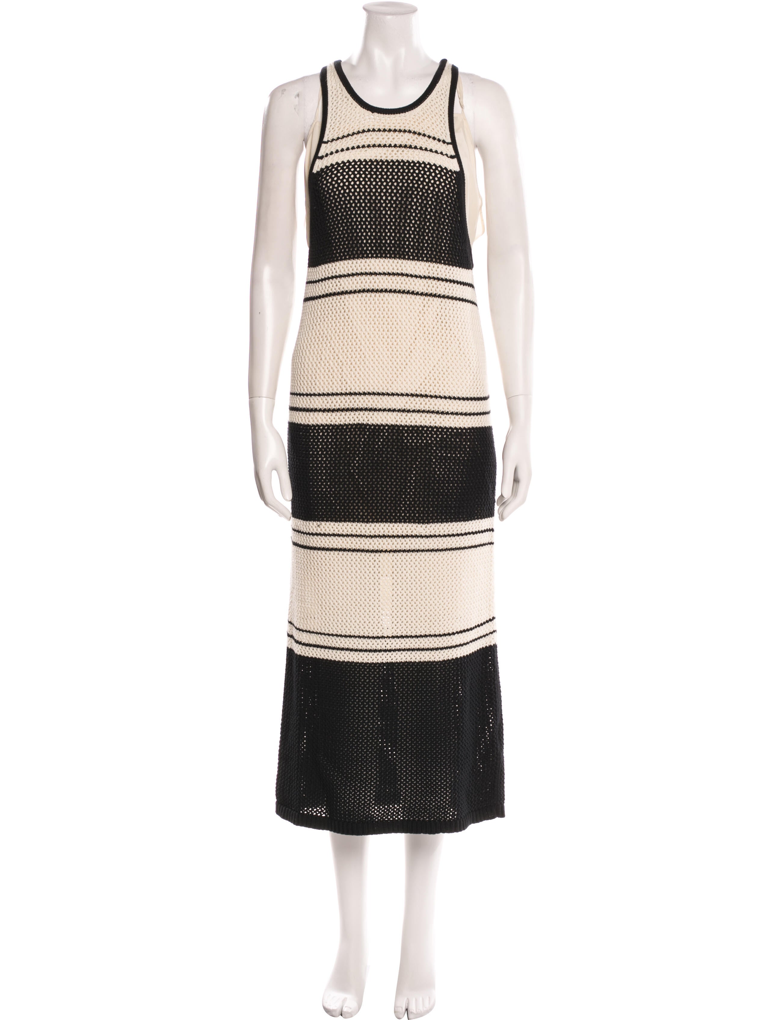 FRAME Striped Midi Length Dress