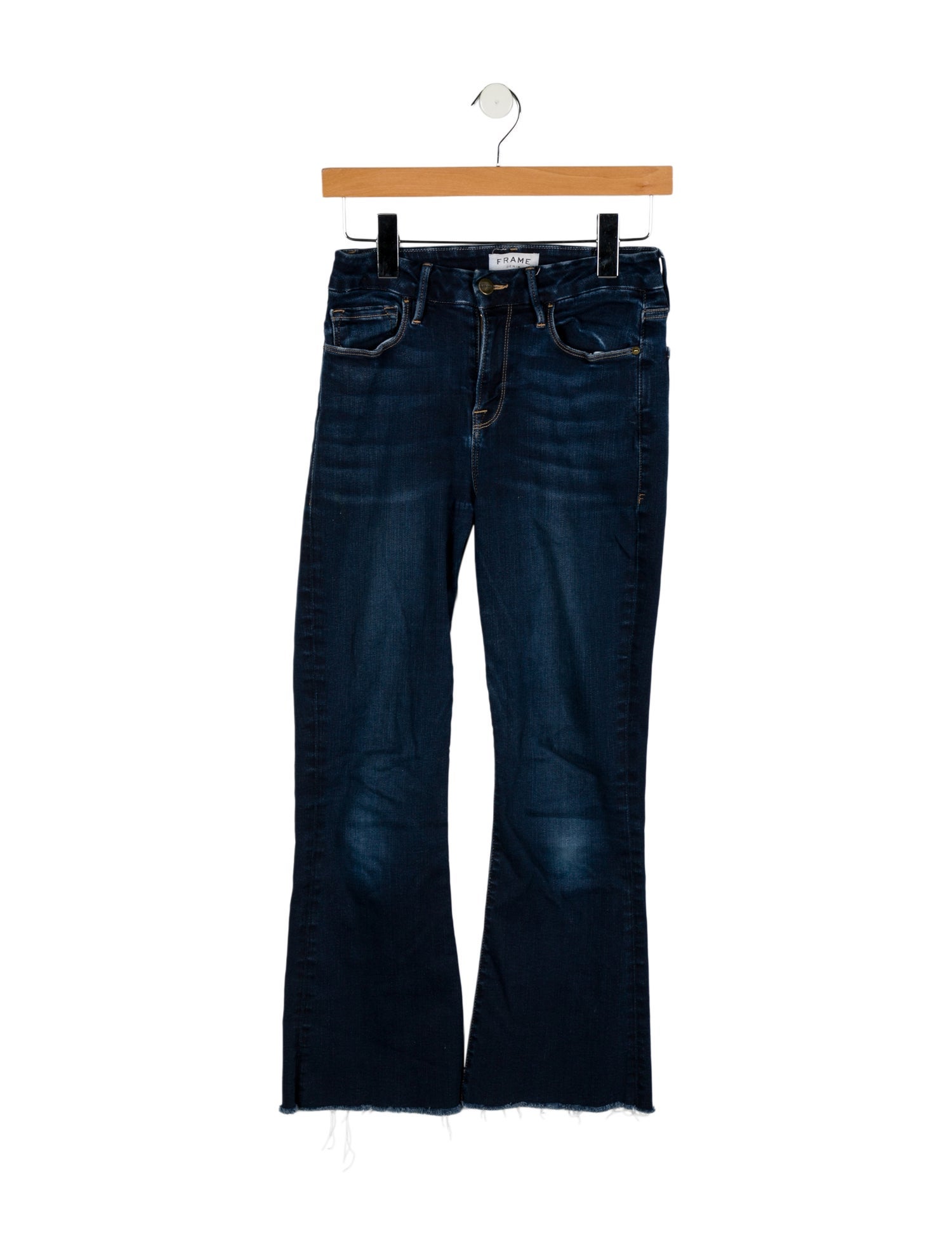 FRAME Mid-Rise Wide Leg Jeans