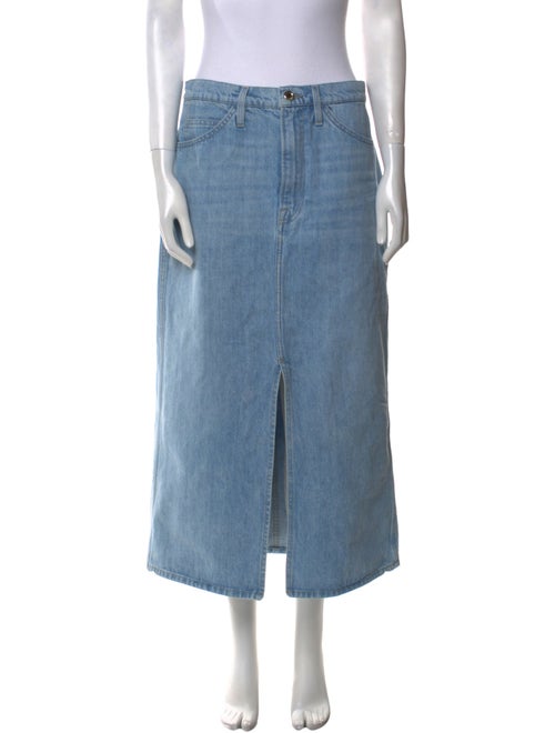 FRAME Raw-Edge Trim Midi Length Skirt