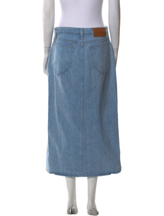 FRAME Raw-Edge Trim Midi Length Skirt