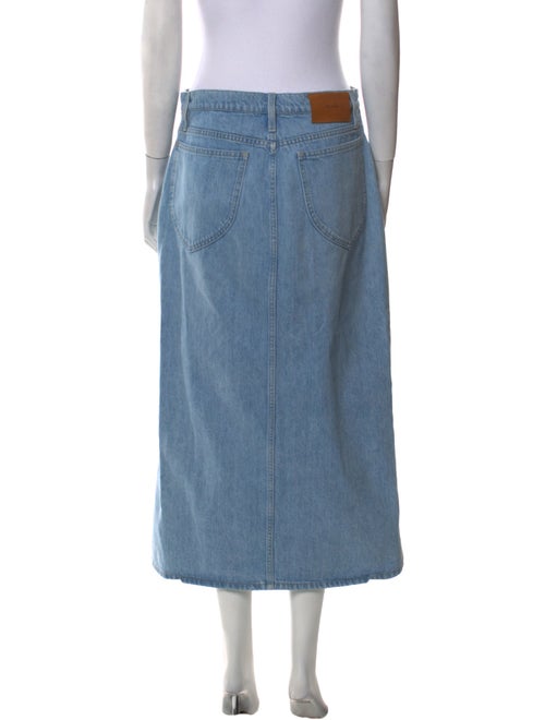 FRAME Raw-Edge Trim Midi Length Skirt