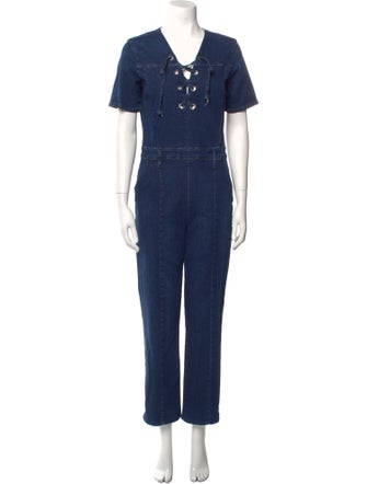 FRAME V-Neck Jumpsuit