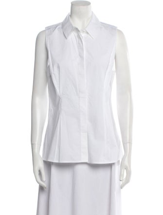 FRAME Sleeveless Button-Up Top