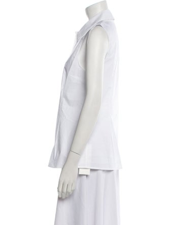 FRAME Sleeveless Button-Up Top