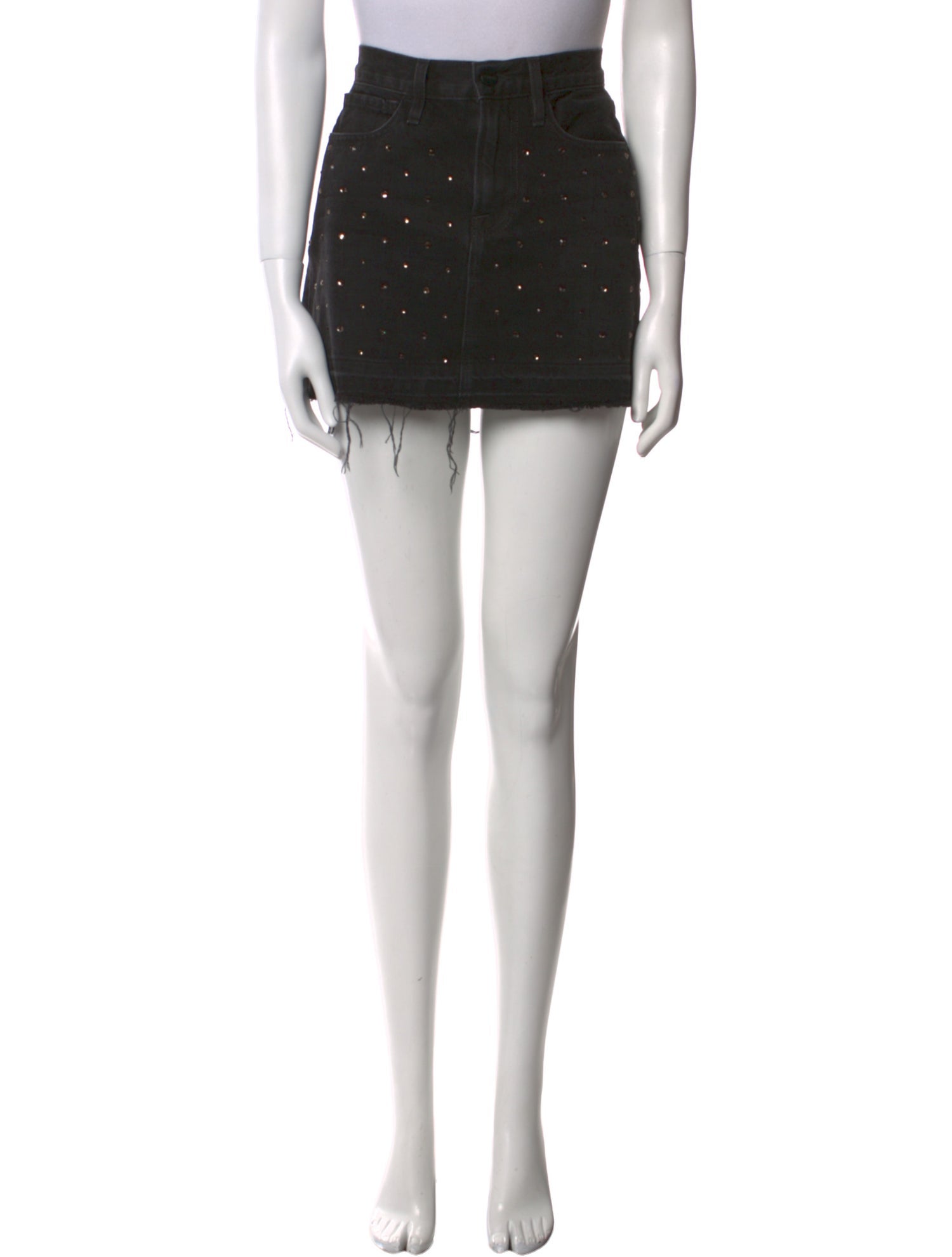 FRAME Crystal Embellishments Mini Skirt
