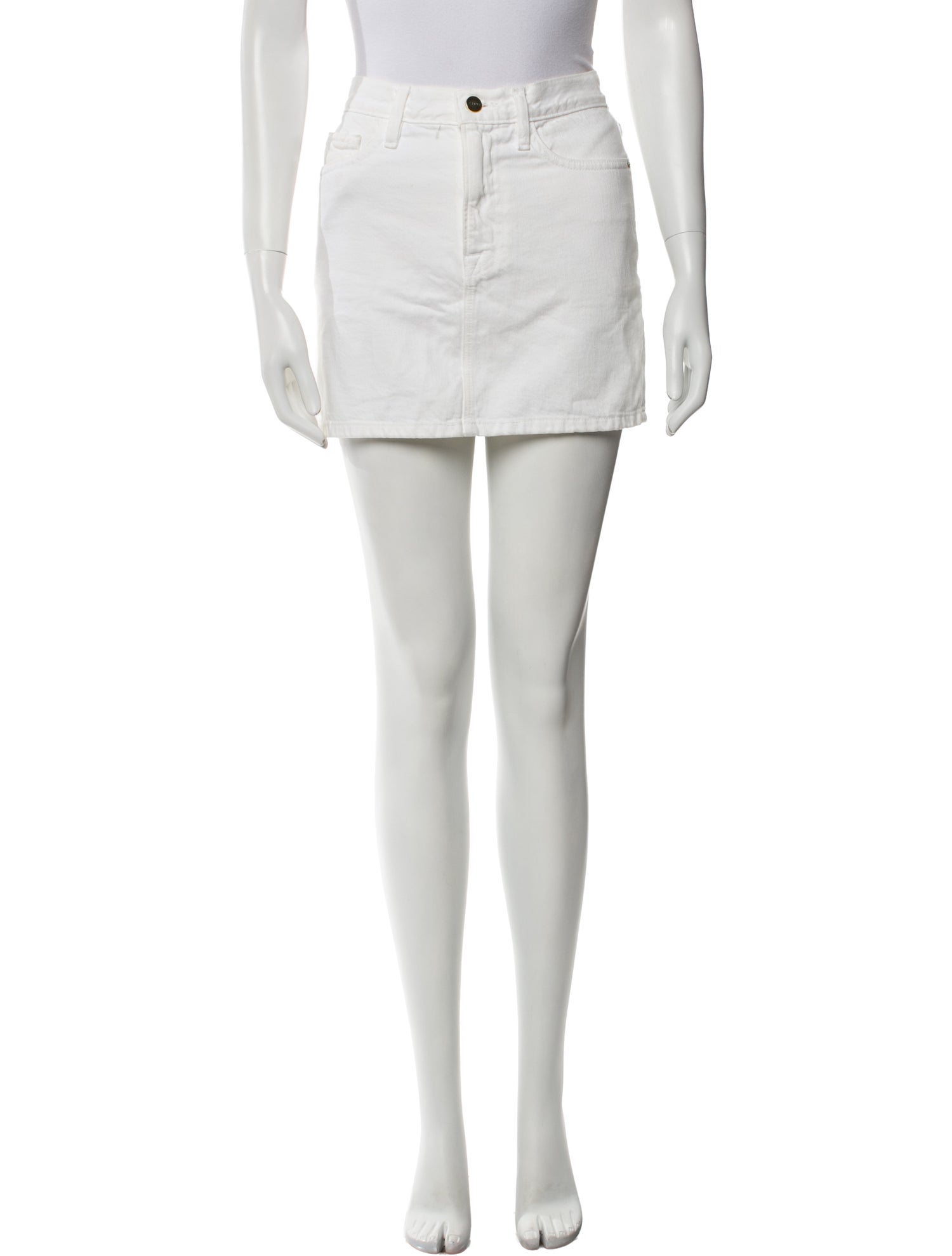 FRAME Raw-Edge Trim Mini Skirt