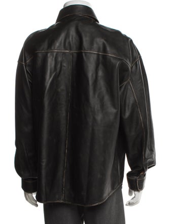 FRAME Lamb Leather Utility Jacket