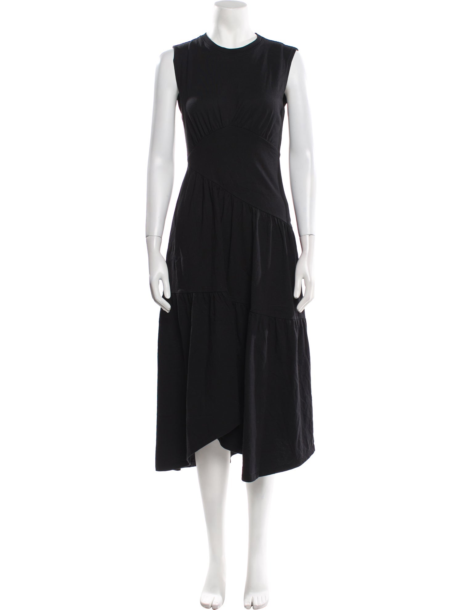 FRAME Crew Neck Midi Length Dress