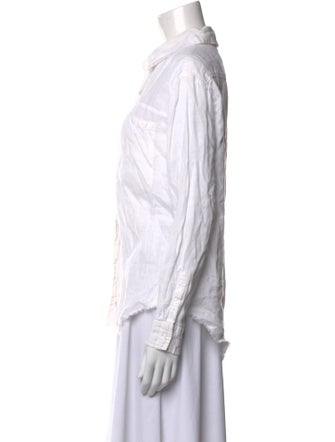 FRAME Linen Long Sleeve Button-Up Top