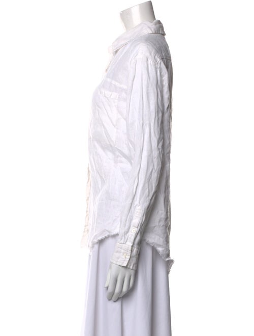 FRAME Linen Long Sleeve Button-Up Top