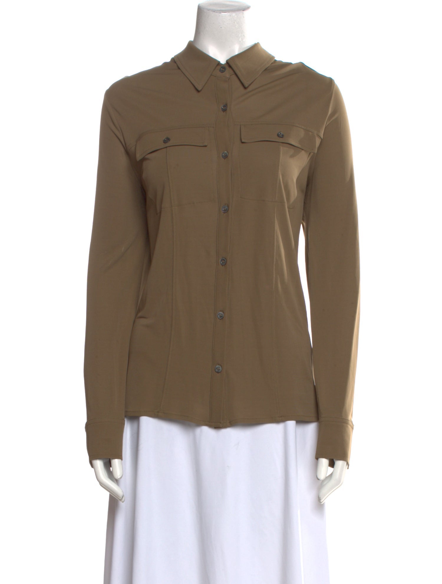 FRAME Long Sleeve Button-Up Top