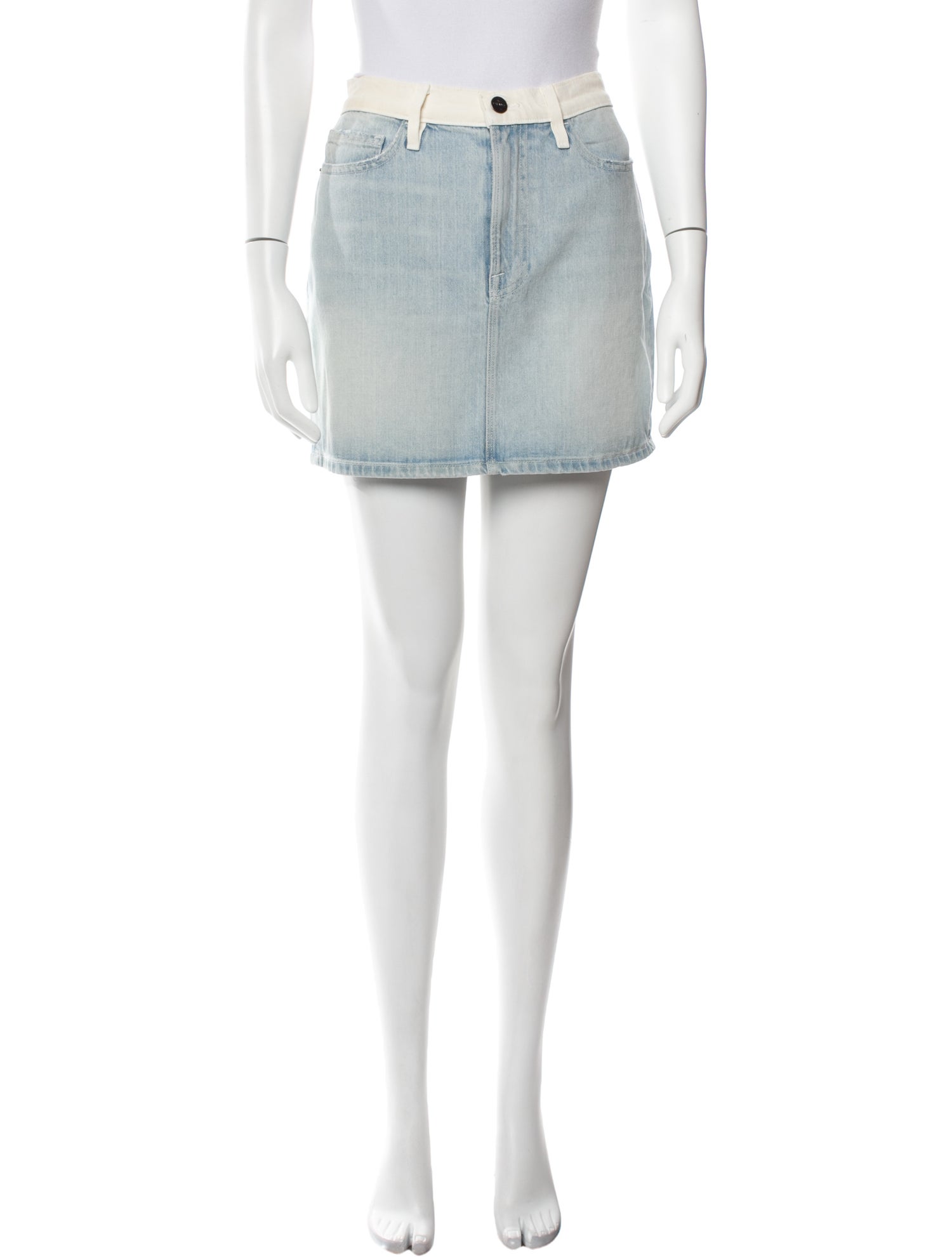 FRAME Distressed Accents Mini Skirt