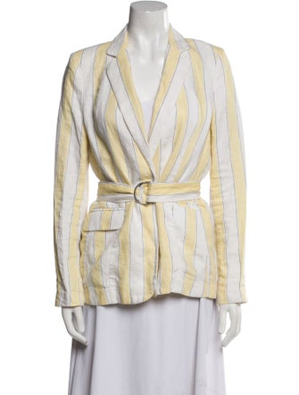FRAME Linen Striped Blazer