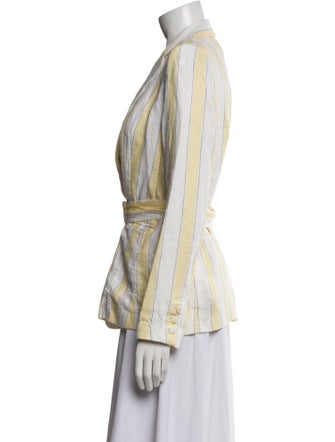 FRAME Linen Striped Blazer