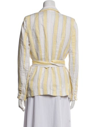 FRAME Linen Striped Blazer