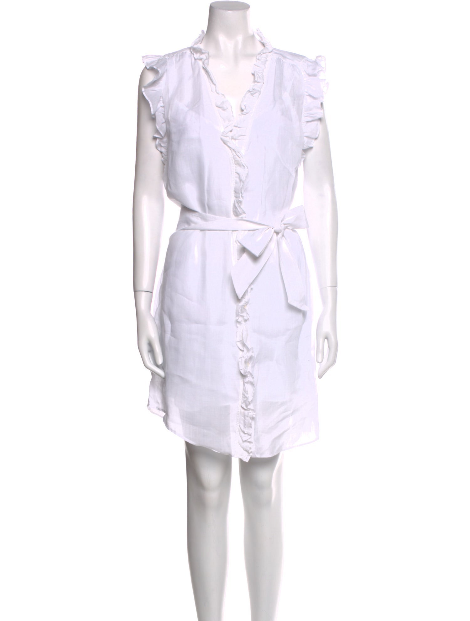 FRAME V-Neck Mini Dress