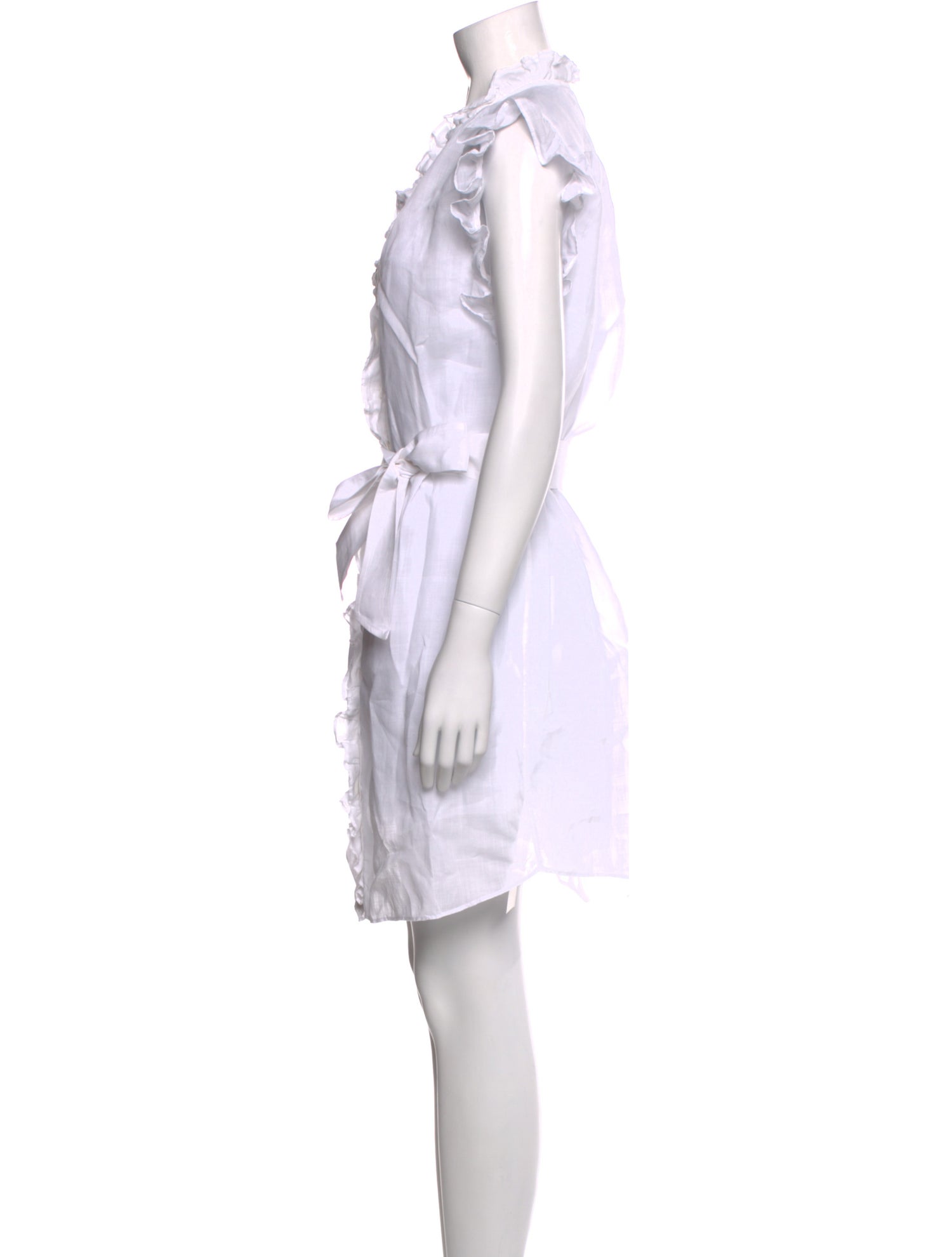 FRAME V-Neck Mini Dress