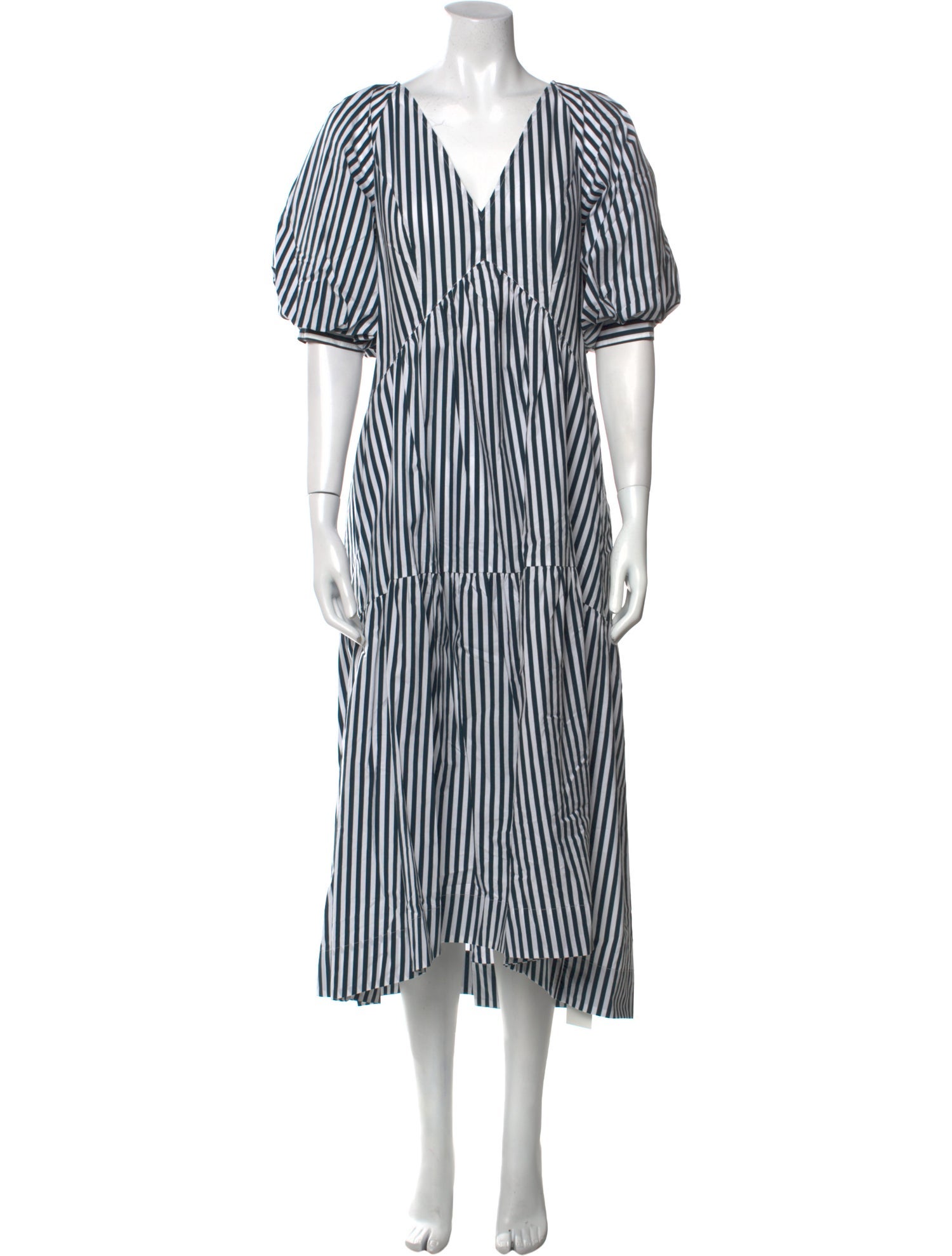 FRAME Striped Long Dress