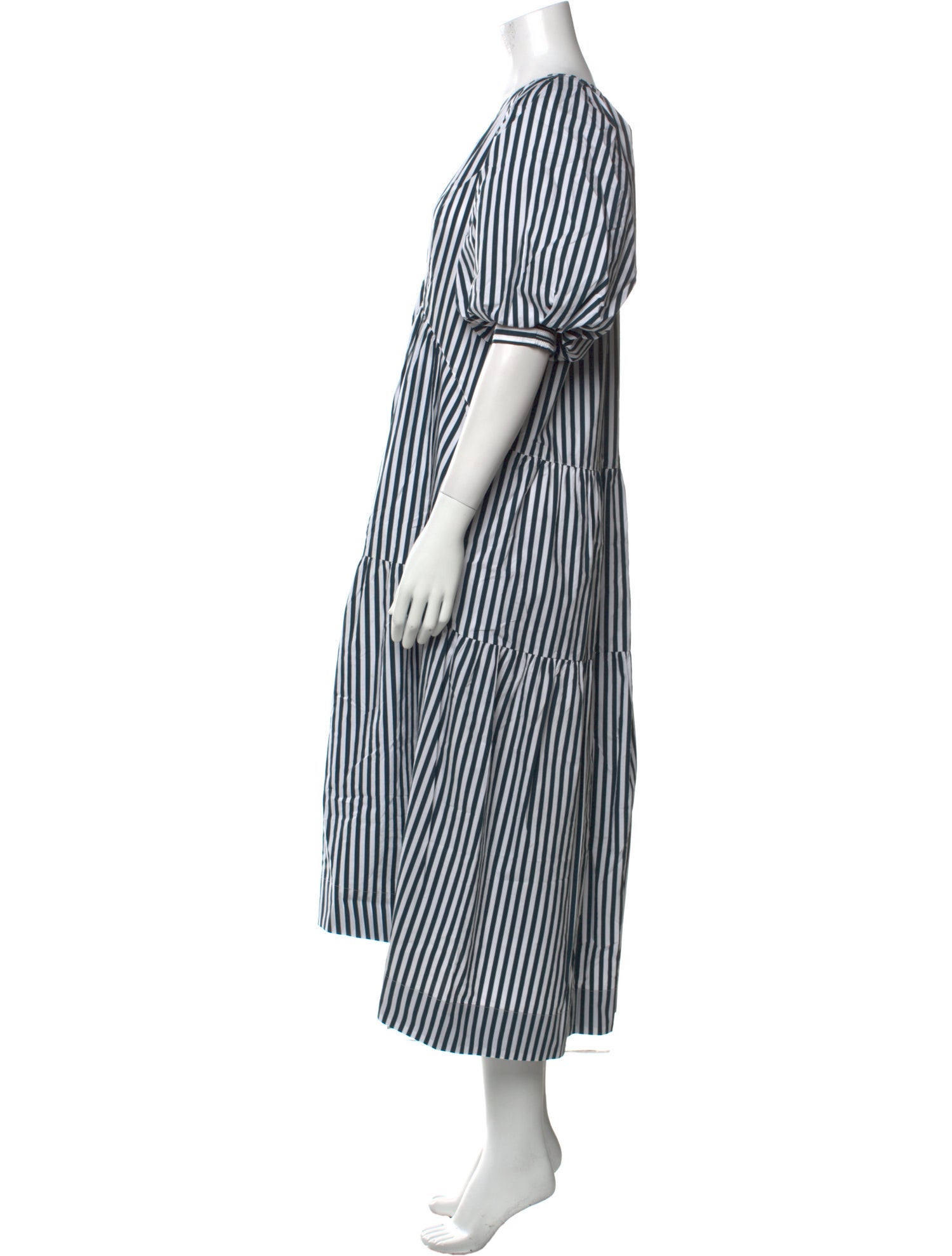 FRAME Striped Long Dress