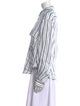 FRAME Linen Striped Button-Up Top