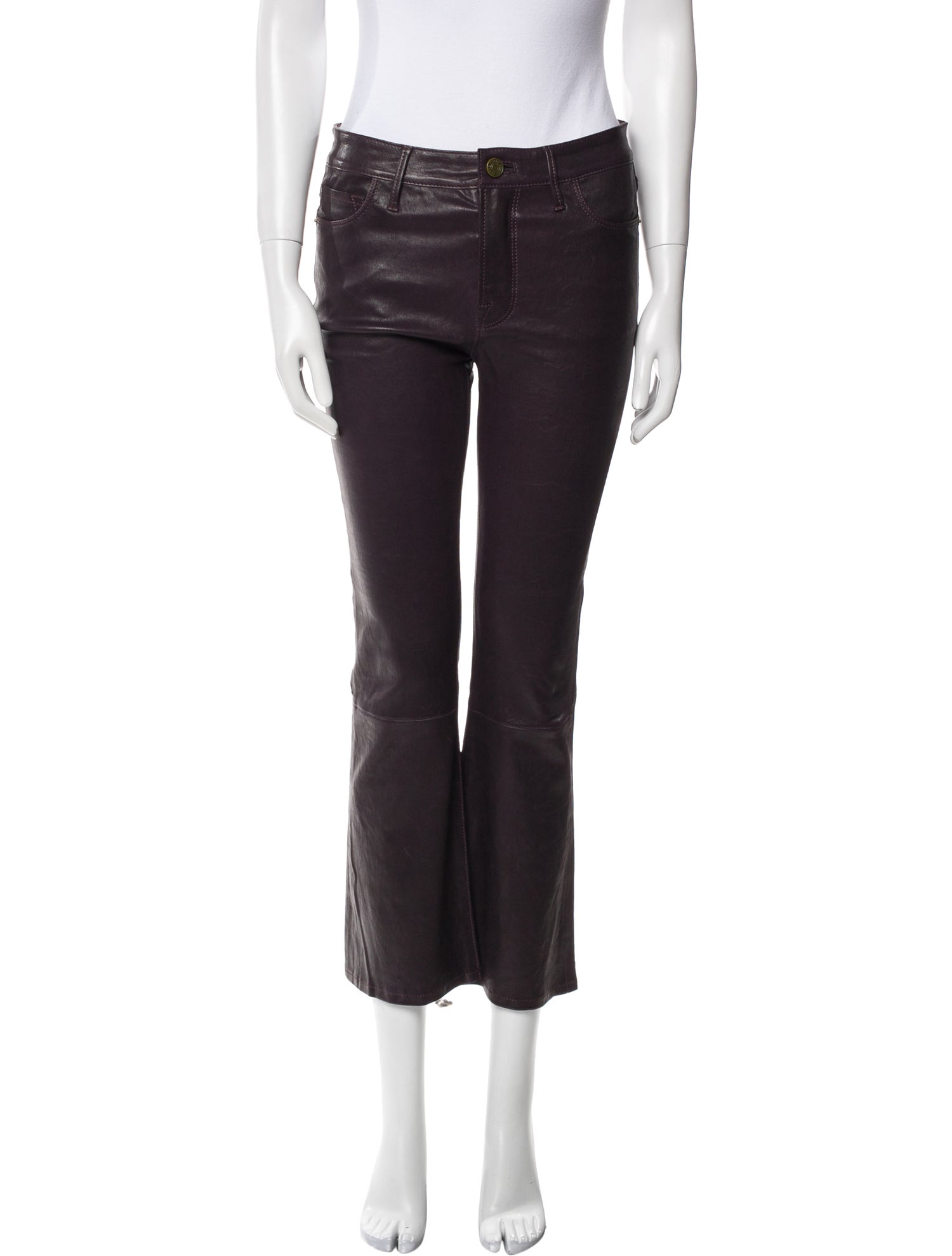 FRAME Leather Wide Leg Pants