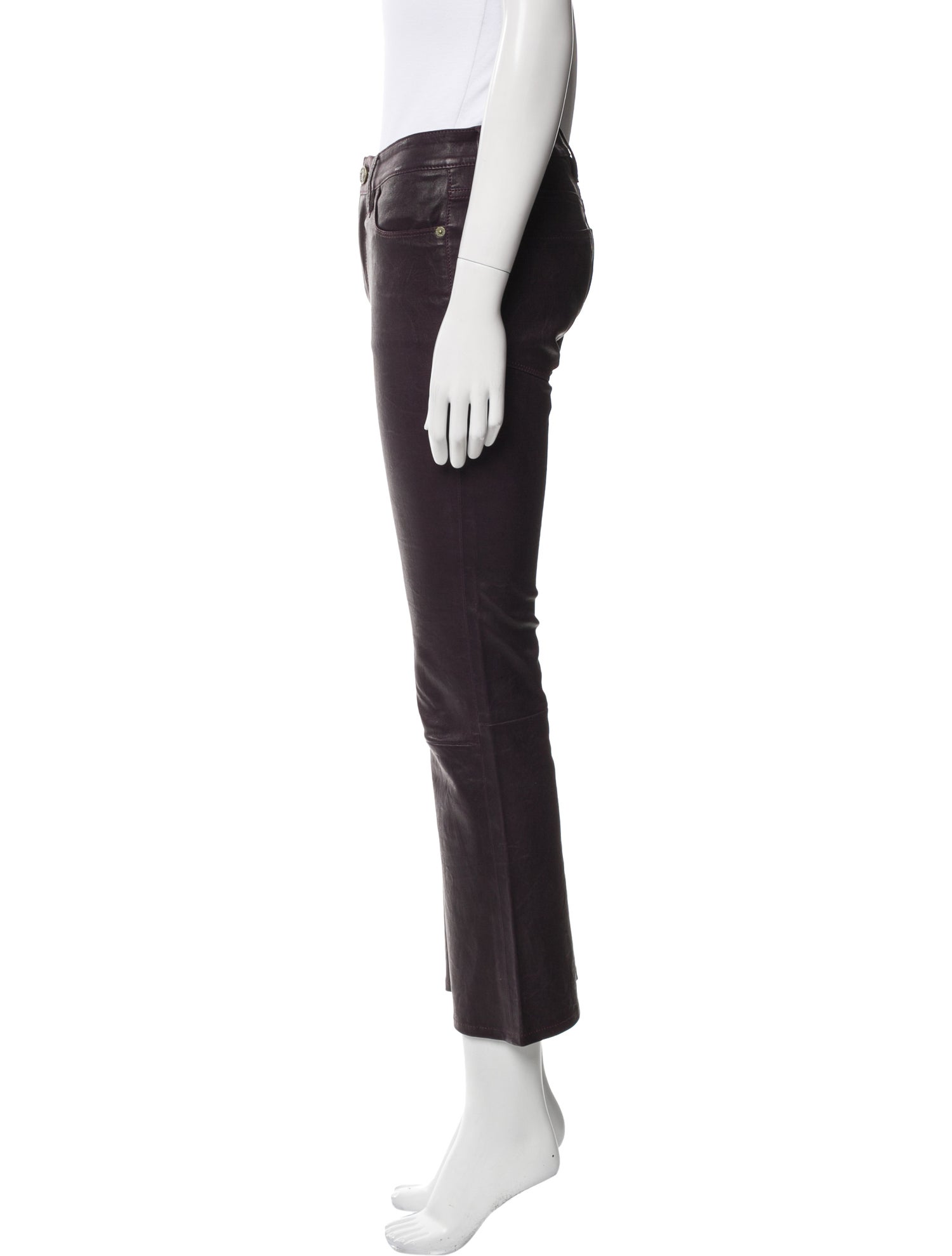 FRAME Leather Wide Leg Pants