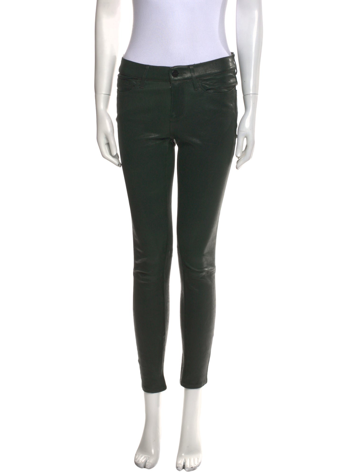 FRAME Lamb Leather Skinny Leg Pants
