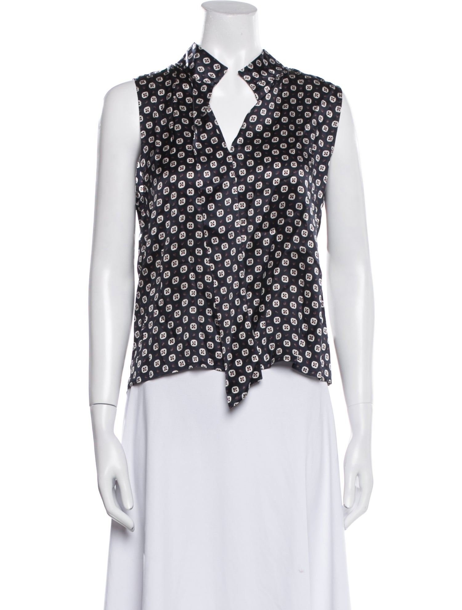 FRAME Printed V-Neck Crop Top