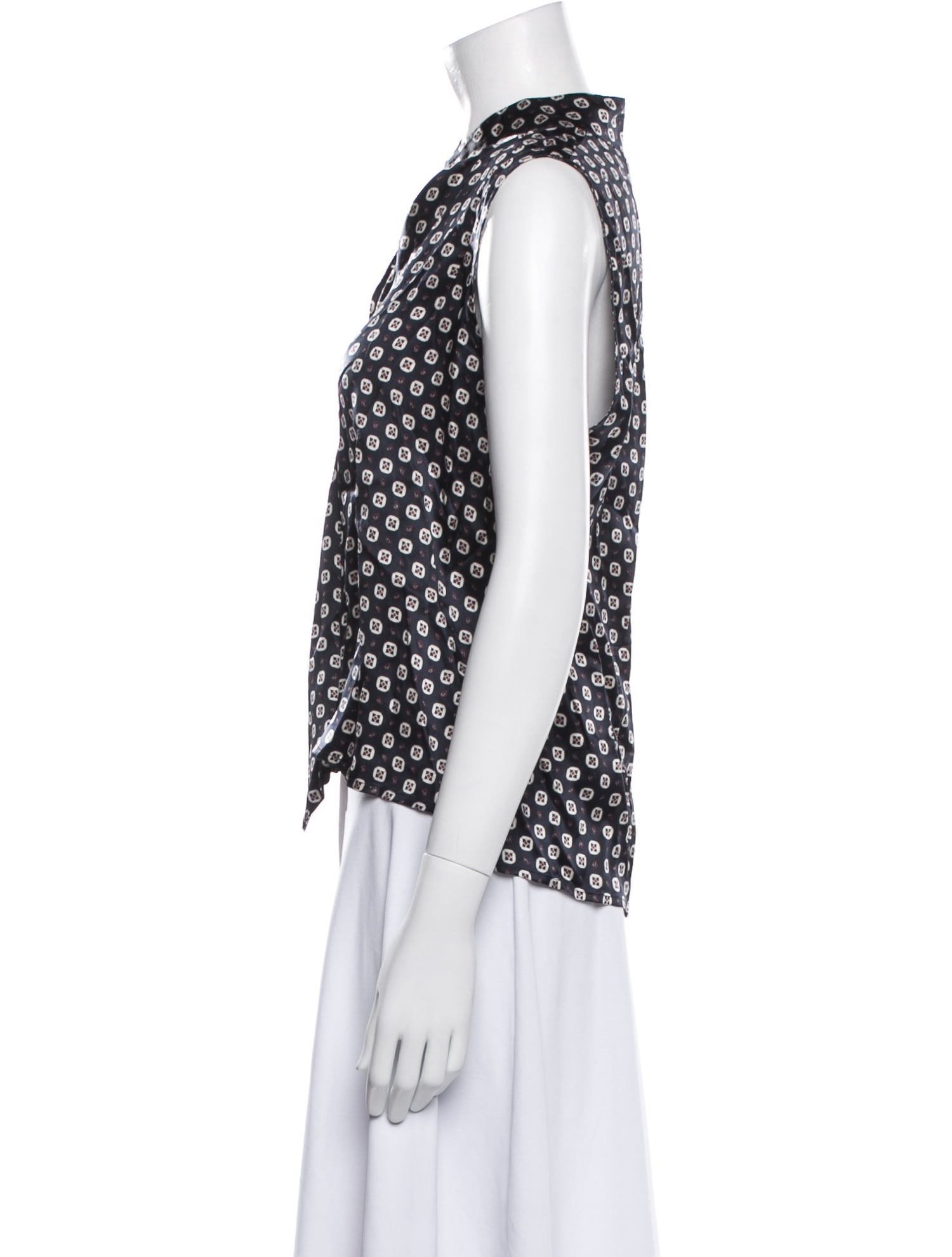 FRAME Printed V-Neck Crop Top