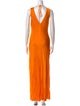 FRAME V-Neck Long Dress
