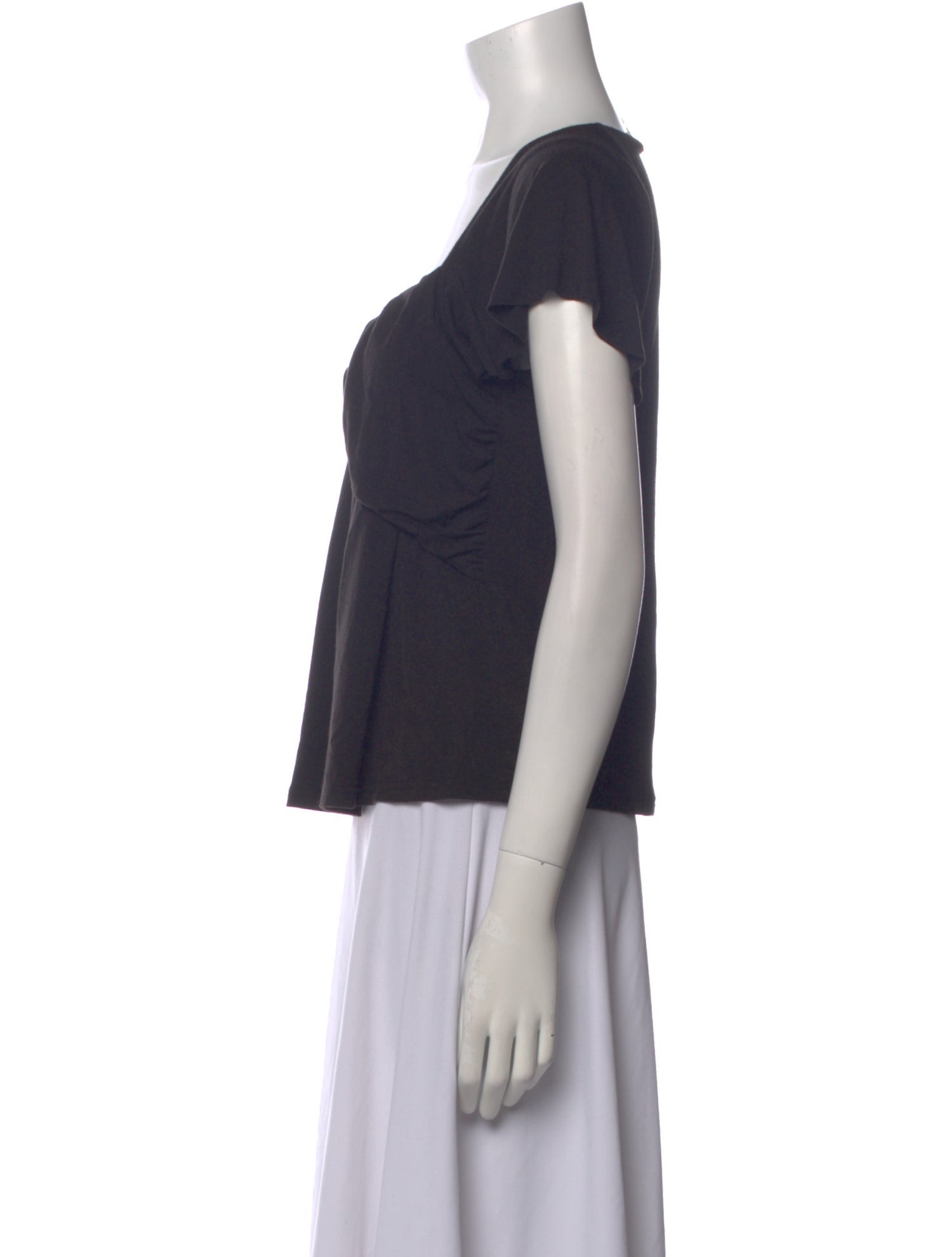 FRAME Square Neckline Short Sleeve Top