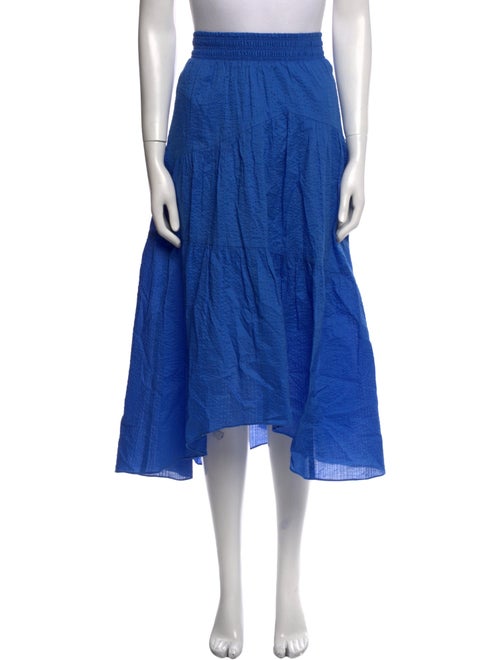 FRAME Gathered Seam Skirt Midi Length Skirt