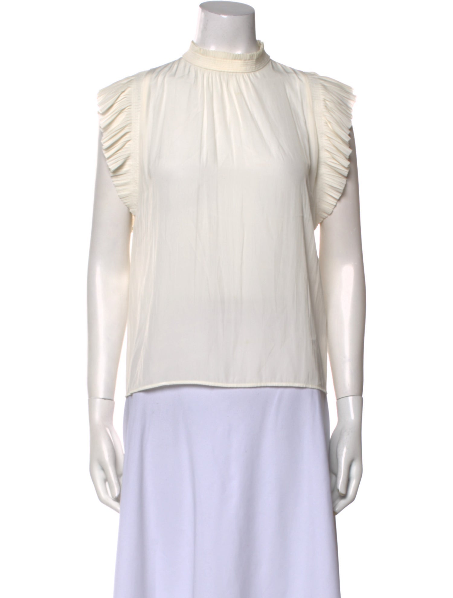 FRAME Mock Neck Short Sleeve Top