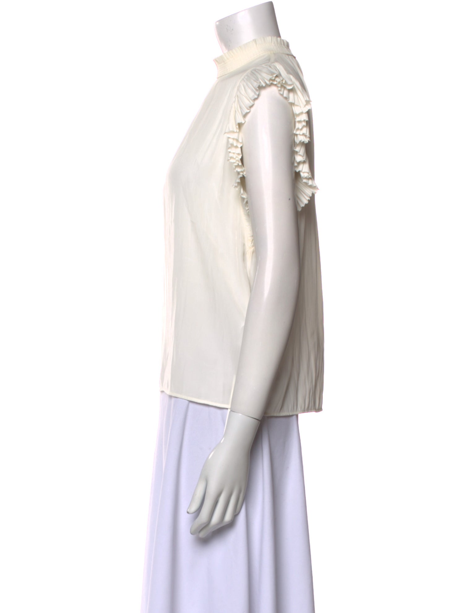 FRAME Mock Neck Short Sleeve Top