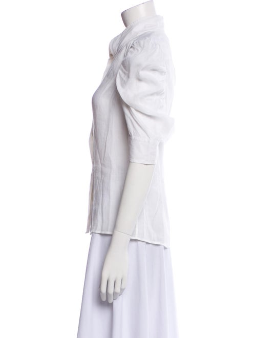 FRAME Three-Quarter Sleeve Button-Up Top