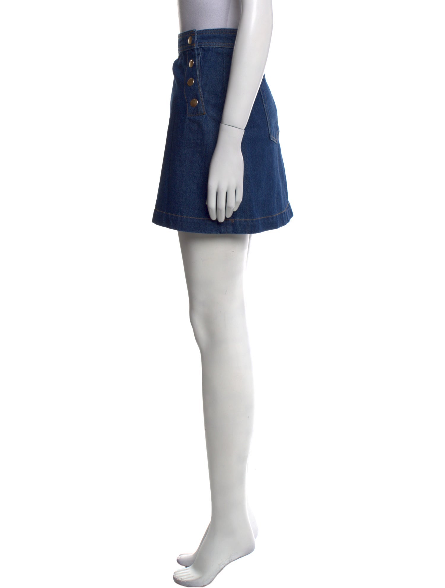 FRAME Distressed Accents Mini Skirt