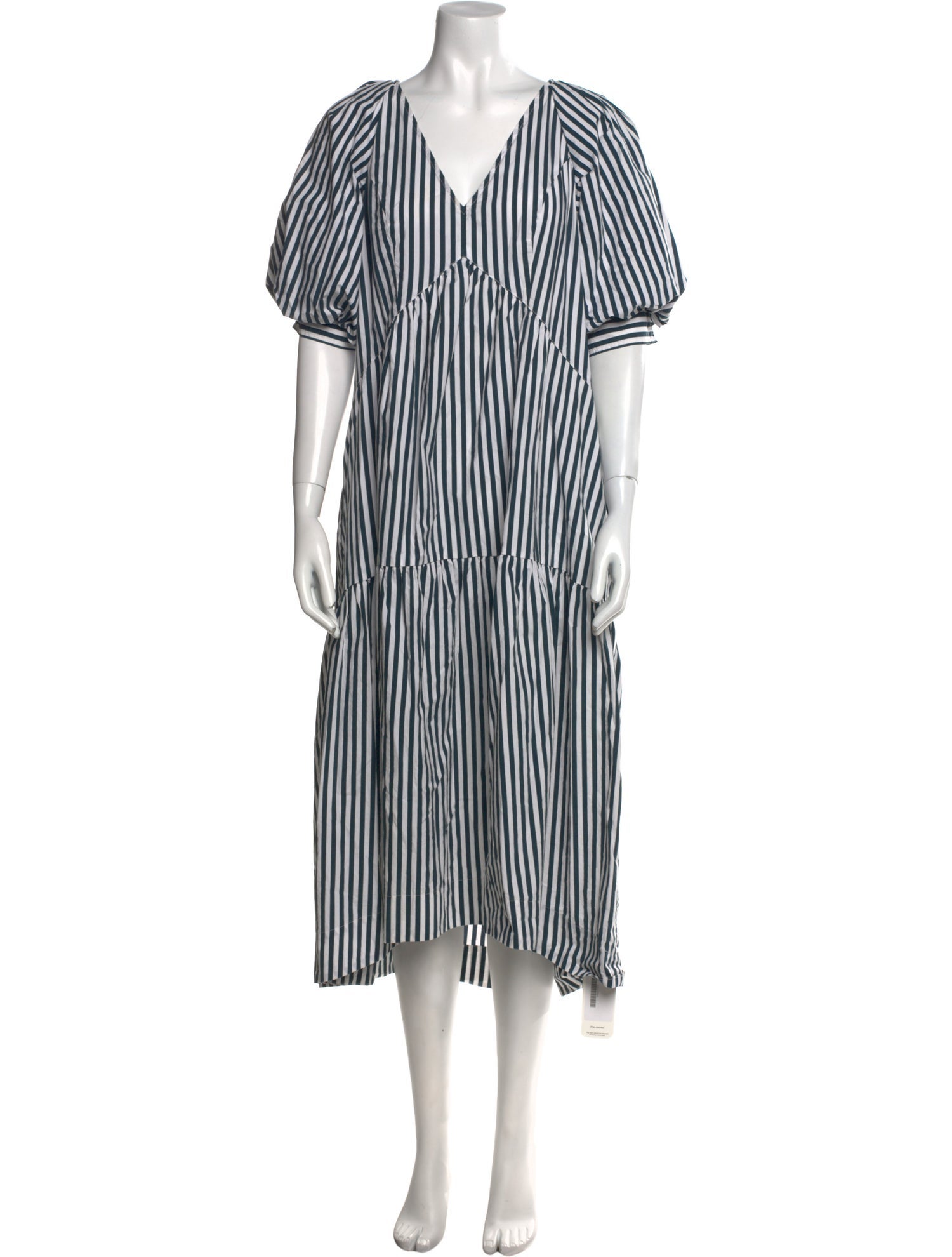 FRAME Striped Midi Length Dress