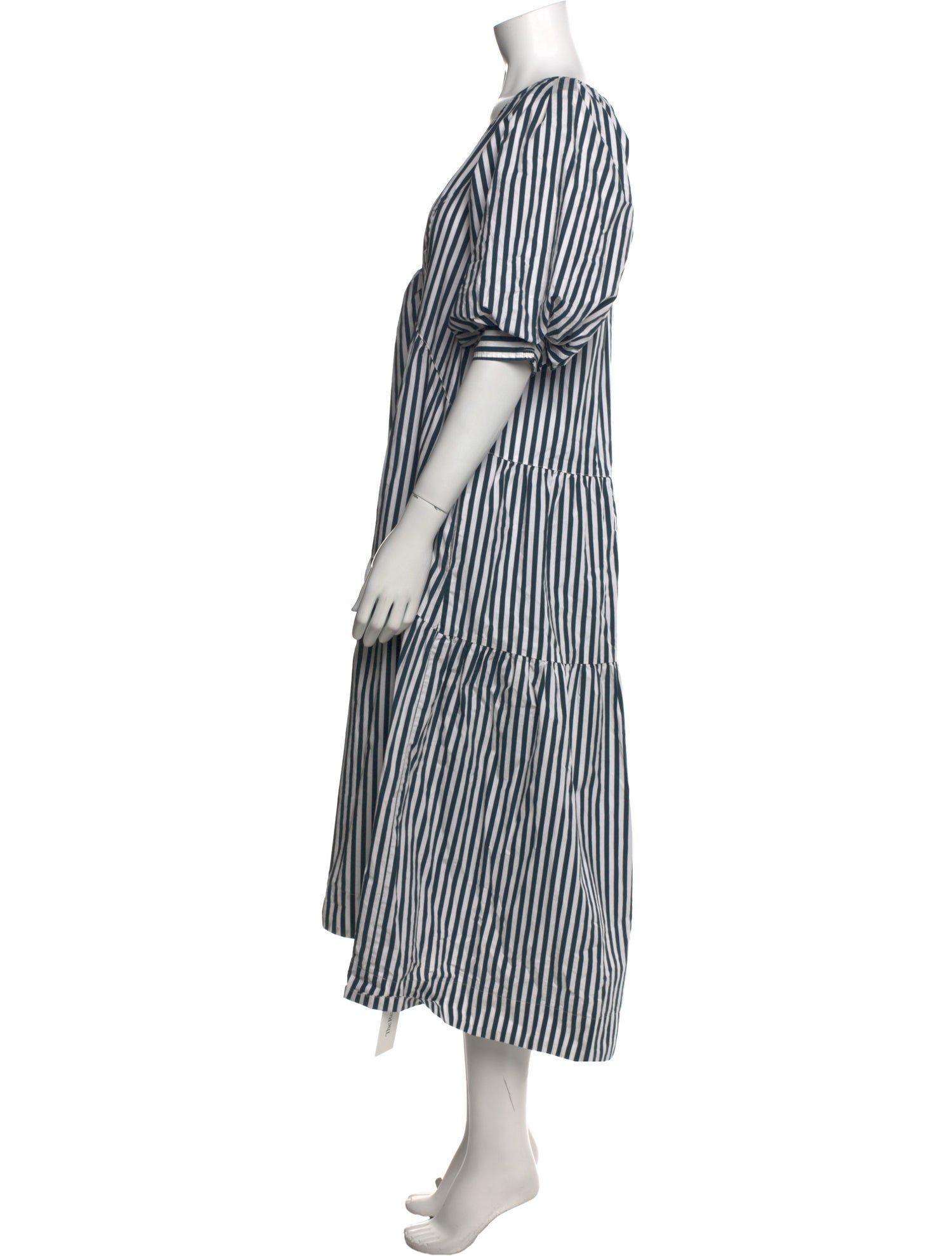 FRAME Striped Midi Length Dress