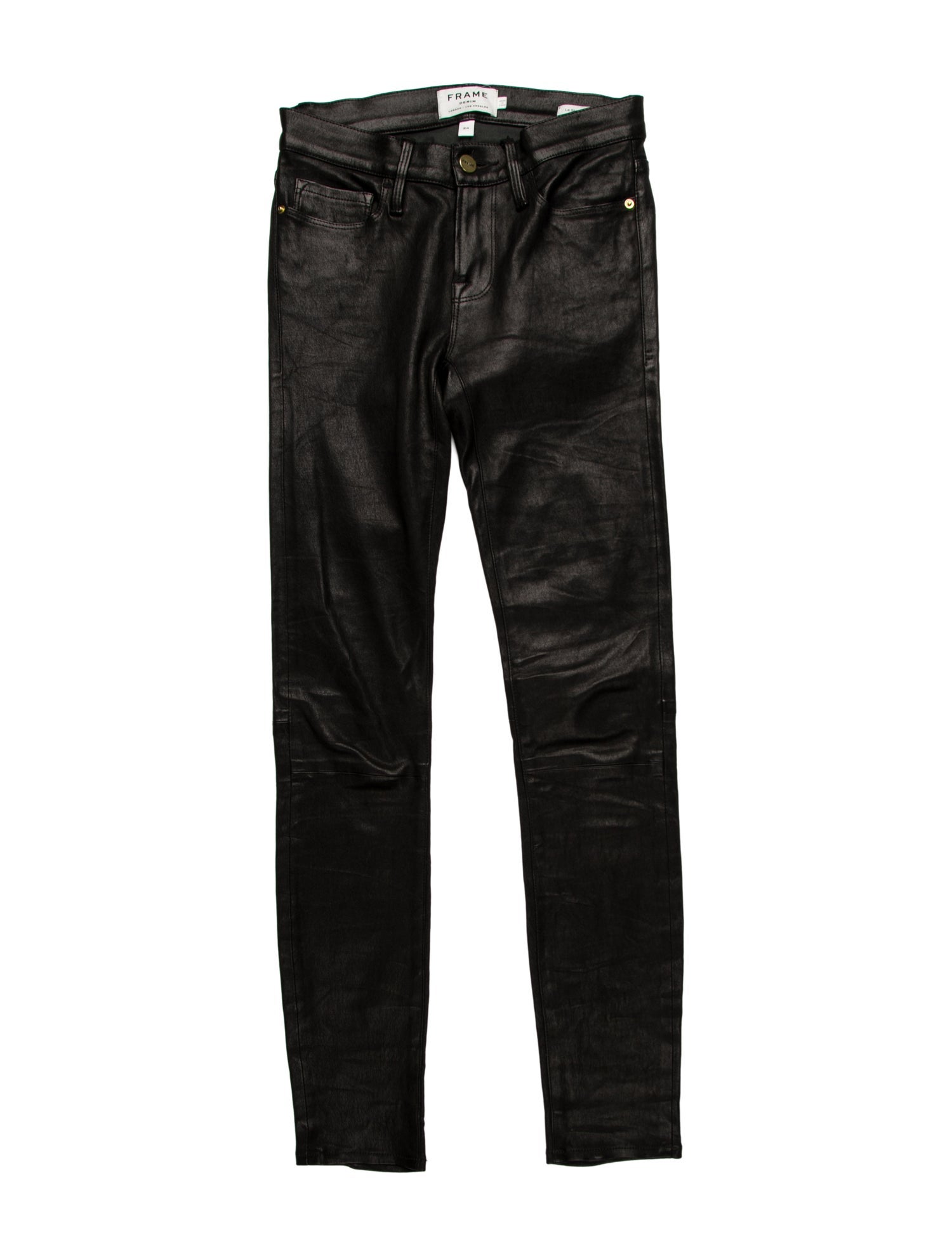 FRAME Lamb Leather Skinny Leg Pants