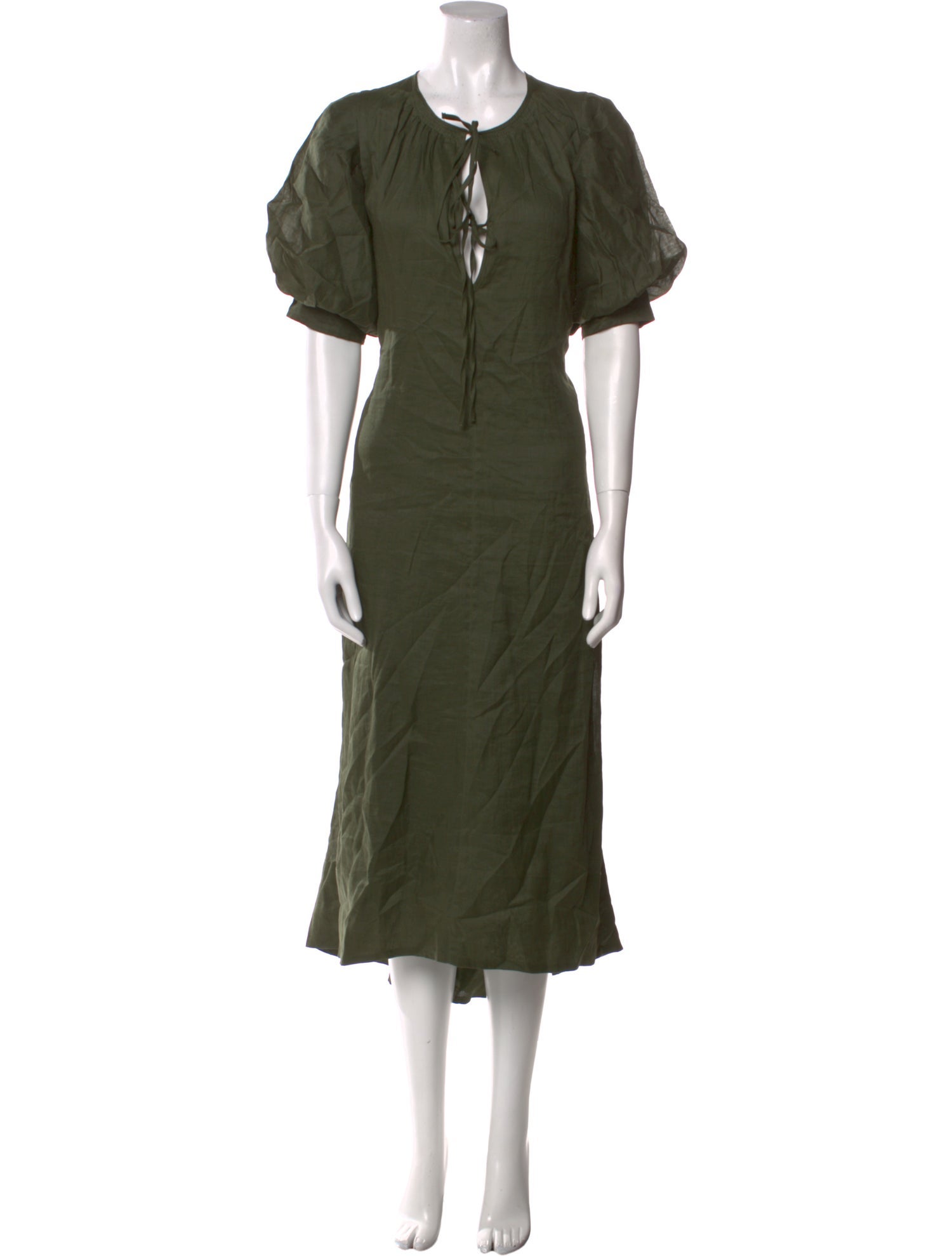 FRAME Crew Neck Midi Length Dress